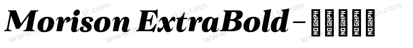 Morison ExtraBold字体转换